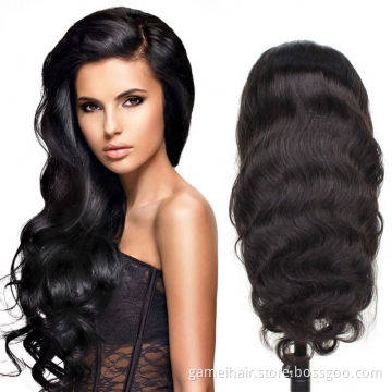 Human Hair Hd Swiss Lace Front Wig Pre Plucked Raw Brazilian Virgin Human Hair Body Wave Transparent 360 Full Lace Frontal Wig
